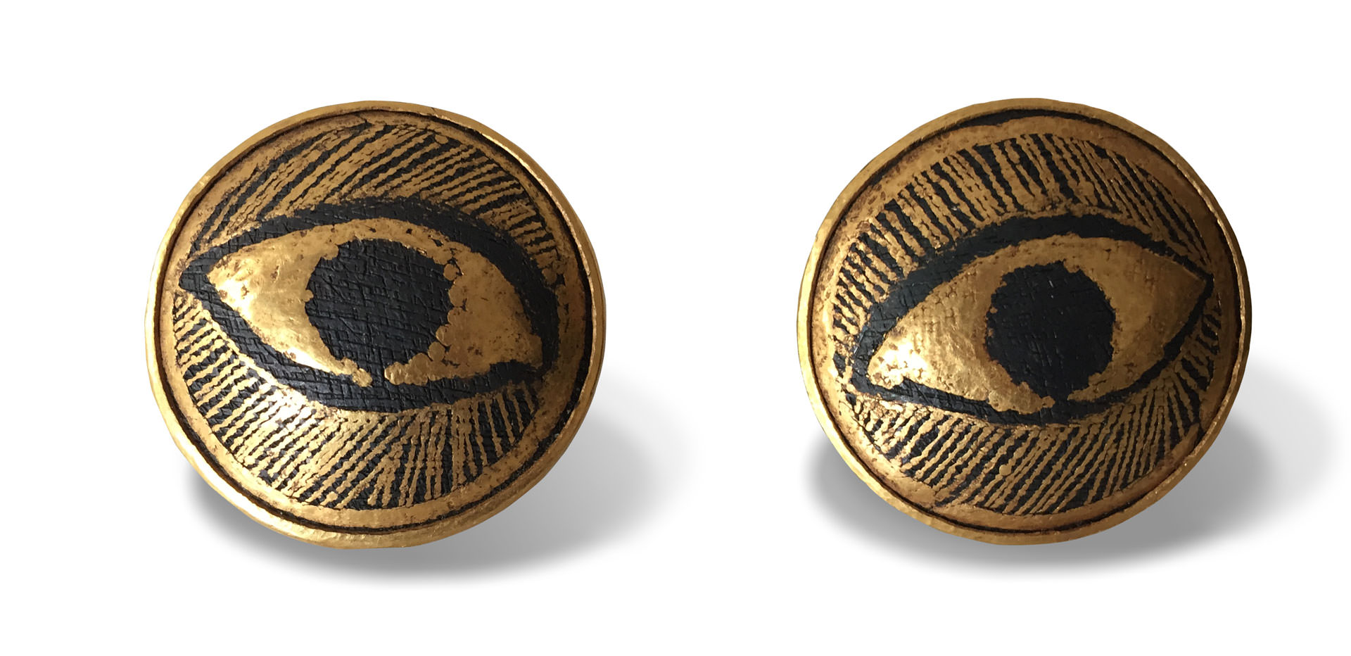 Ohrringe - Gold und Eisen - Unikatschmuck